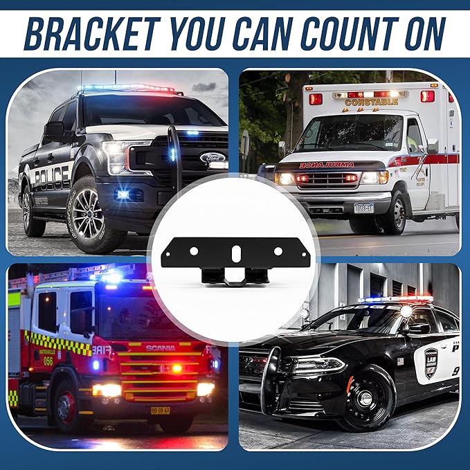 UBL Feniex Fusion Hood Mount Bracket - Secure Hood Mount Bracket for Emergency, Security & Commercial Vehicle Lights