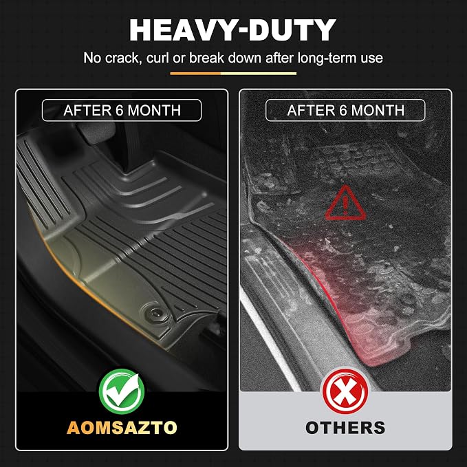 AOMSAZTO Floor Mats for Toyota RAV4 2013-2018 (Not for Hybrid) Full Set All Weather TPE Custom Fit Floor Mats for Toyota RAV4 1st & 2nd Row Car Mats Trunk Frunk Mat