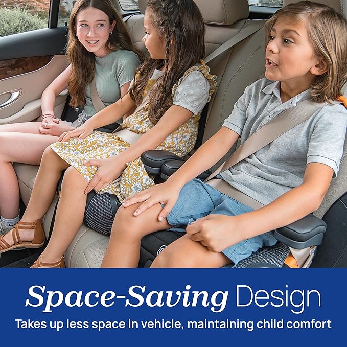 Chicco GoFit ClearTex Plus Backless Booster Car Seat, Latch Attachment, Quick-Release Latch Removal, Portable Car Booster Seat for Children at Least 4 Years Old and 40-110 lbs, Sunset/Purple