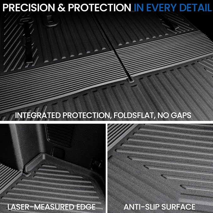 Cargo Mat with Backrest Mats 2-in-1 for 2021-2024 2025 2026 Kia Sorento 6/7 Seats Car Mat Accessories, All Weather TPE Interior Trunk Cargo Liner(Cargo Mat with Backrest Mats)