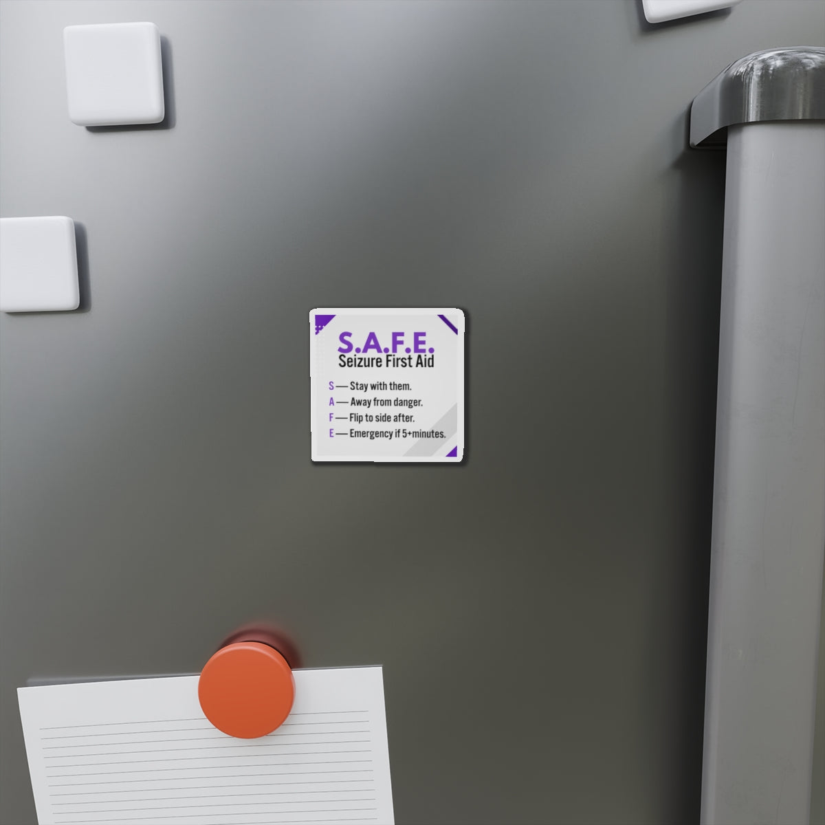 S.A.F.E. Seizure First Aid Magnet – Epilepsy Awareness Emergency Guide