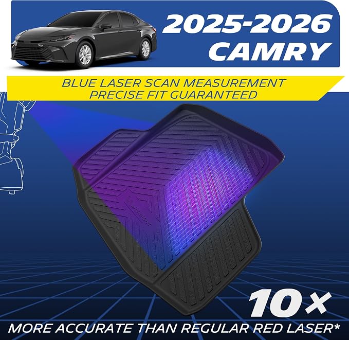 Michelin Floor Mats, Premier Series All-Weather TPE Custom Fit Liner for Toyota Camry 2025-2026 Trunk Mat (1 Piece)