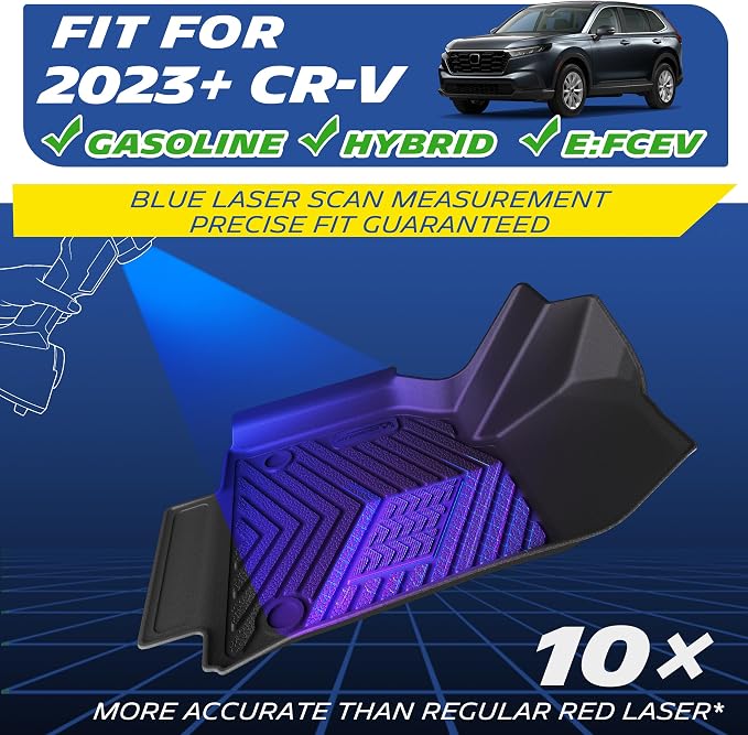 Michelin Vehicle Mats, Premier Series All-Weather TPE Custom Fit Liner for Honda CR-V Gasoline & Hybrid & e:FCEV 2023-2026 Floor Mats (4 Piece)