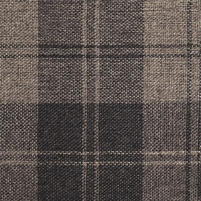 AAAAAcessories D-Shaped Chair Cushions, 2" Thick Dining Chair Pads with Ties and Removable, Machine-Washable Cover, 17" x 16", Brown Checkered