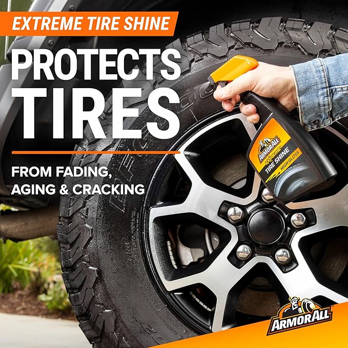 Armor All Premium Car Care Kit, Includes Extreme Tire Shine, Protectant, Multi-Purpose Cleaner, Car Wax & Wash Kit, Glass Cleaner, Car Air Freshener, Tire & Wheel Cleaner and Wash Pad, 8 Count