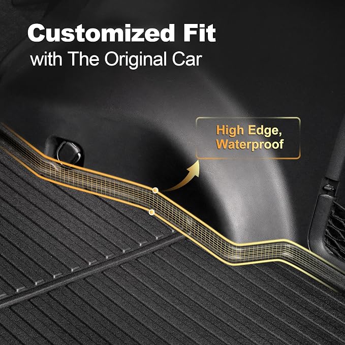 Cargo Mat Fit for Honda HR-V 2023-2027 & for Acura ADX 2025-2026 | All Weather TPE Custom Fit Trunk Mat Cargo Liner for HRV Accessories, Black