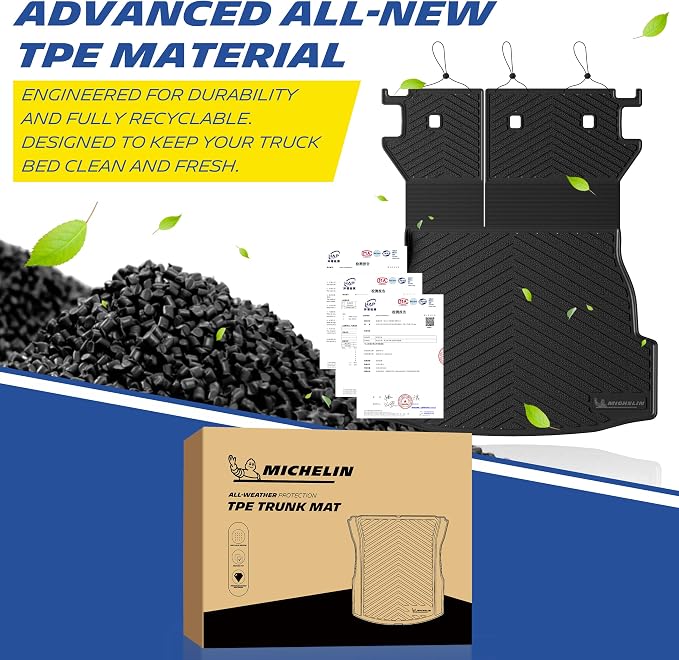 Michelin Vehicle Mats, Premier Series All-Weather TPE Custom Fit Liner for Toyota RAV4 Hybrid 2026-2027 Trunk Mat (1 Piece)