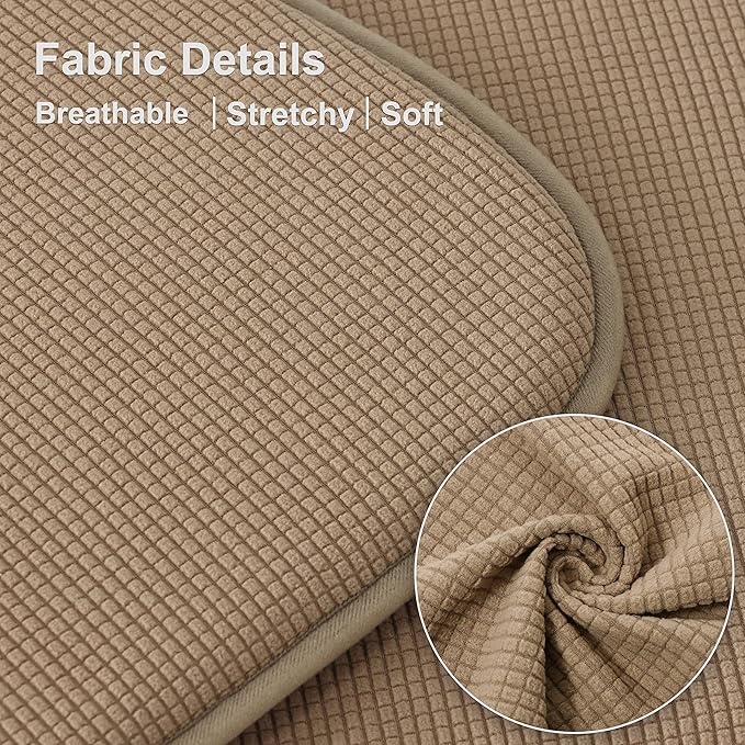 Shinnwa Kitchen Seat Cushions Set of 6, Non Slip Dining Chair Cushions, U-Shaped Indoor Chair Pads, 6 Pack, 15 x 16 Inches, Brown