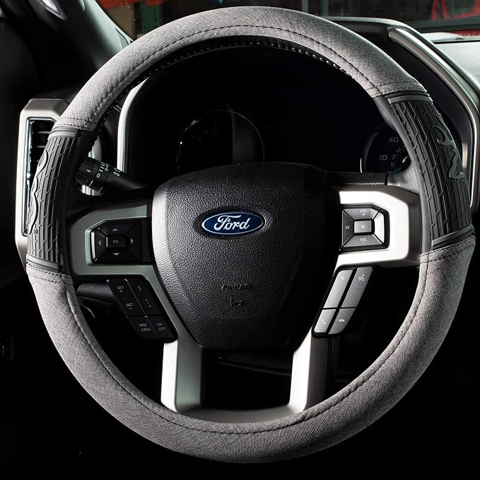 Browning Steering Wheel Covers for Car, Truck, and SUV, Durable Steering Wheel Cover Protection, Chevron (Heather Black)