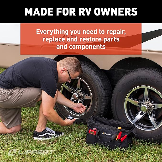 Lippert 15-Piece RV Tool Kit for Maintenance on Motorhomes, 5th Wheel Campers and Travel Trailers 2022000853