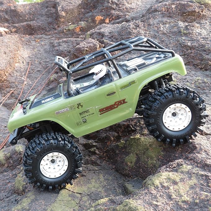 HOBBYSOUL 1.0 Crawler Tires 58mm Tall 1.0'' Mud Slingers Super Soft Sticky Tyre for RC 1/24 SCX24 1/18 TRX4M Upgrades