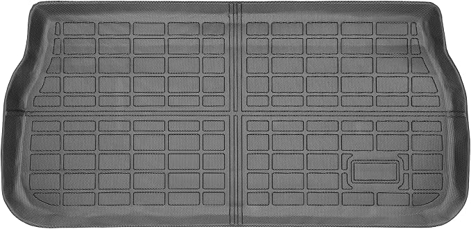 Yakitoko 3D TPE Car Trunk Cargo Liner Mat for Chrysler Pacifica 2017-2025 No Hybrid Models Custom Fit All-Weather Waterproof Floor Protection, Heavy Duty & Odorless