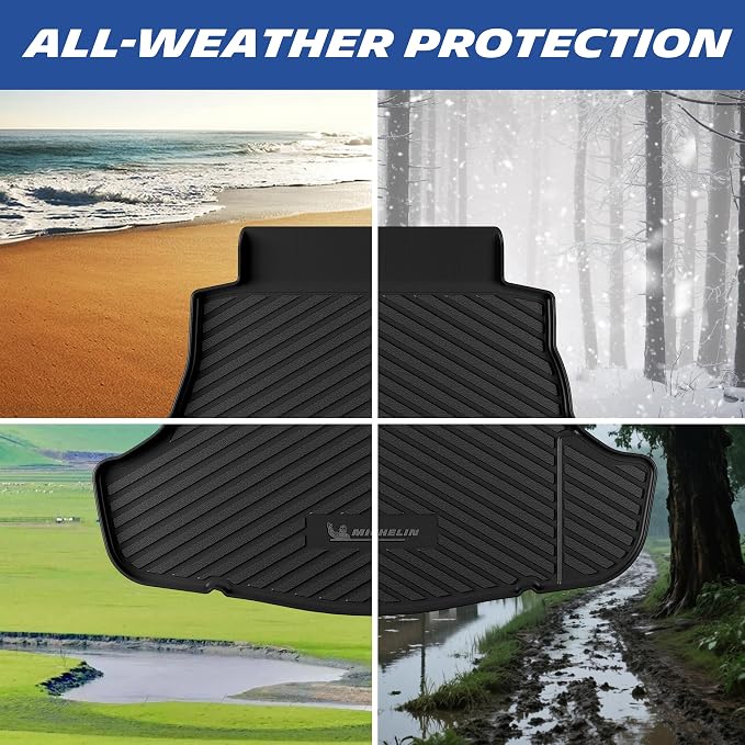 Michelin Floor Mats, Premier Series All-Weather TPE Custom Fit Liner for Toyota Camry 2025-2026 Trunk Mat (1 Piece)