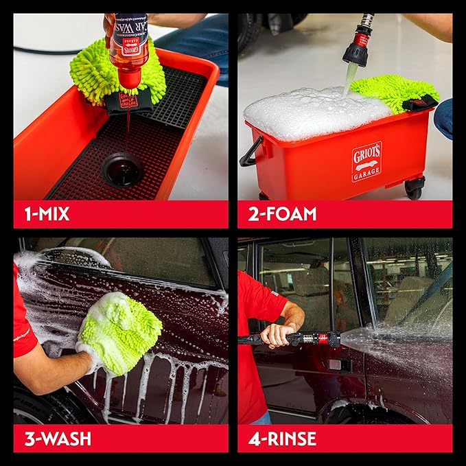 Griot's Garage Super-Concentrated Car Wash for Vehicle Washing and Cleaning, Foaming Liquid Soap, Won't Strip Waxes, Sealants or Ceramic Coatings, pH Balanced, 11103, One Gallon