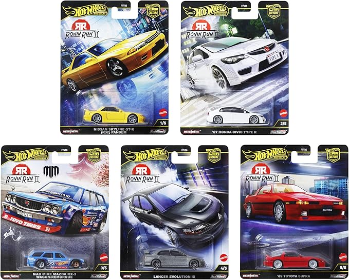 Hot Wheels Premium Car Culture 2025 Ronin Run II FPY86-961M Set of 5