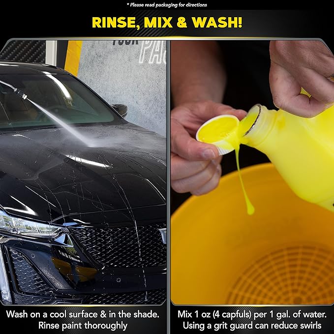Meguiar's Ultimate Wash and Wax, Enhanced pH Neutral Car Paint Cleaner that Cleans and Shines in One Step, Adds Gloss and Protection, Great Car Gifts for Women and Men, 1 Gallon