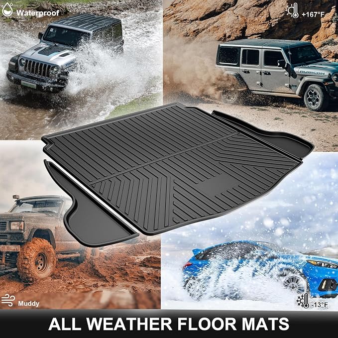 Upgrade Corolla Cross SUV Cargo Liner | Custom Fit Trunk Mat Compatible with 2022 2023 2024 2025 Toyota Corolla Cross (FWD Models Only) | All Weather TPE Cargo Mat for Corolla Cross