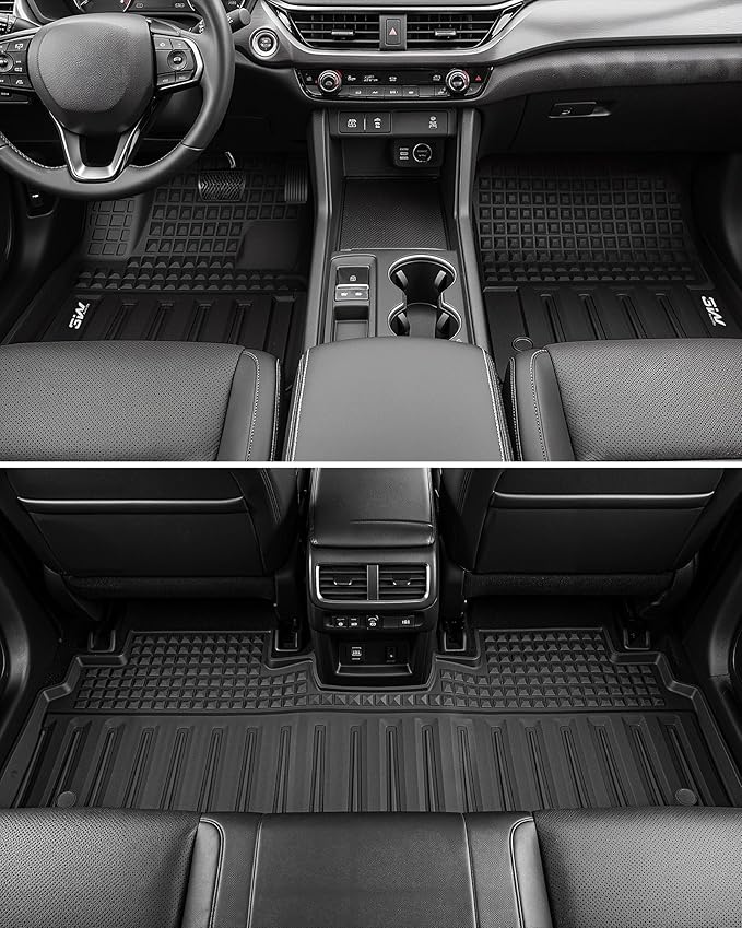 3W Floor Mats & Cargo Liner for 2024 2025 2026 Honda Prologue & Chevrolet Blazer EV, All Weather Protection Car Mats with Backrest Mat, Back Seat Cover Protector for 2025 Prologue Accessories, Black