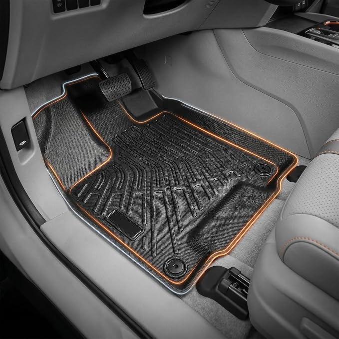 Floor Mats for 2016-2022 Honda Pilot 8 Seats (No Elite Models) All Weather Trunk Mat TPE Trunk Liner Cargo Mat Back Seat Cover for Pilot Car Accessories (Floor Liner + 2 in 1 Cargo Liner)