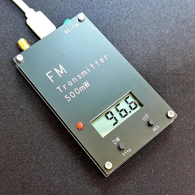 Fm Transmitter Stereo Transmitter, 500mW FM Transmitter with LCD Screen Type C Port 320 Transmitter Frequencies for Church Parking Lot