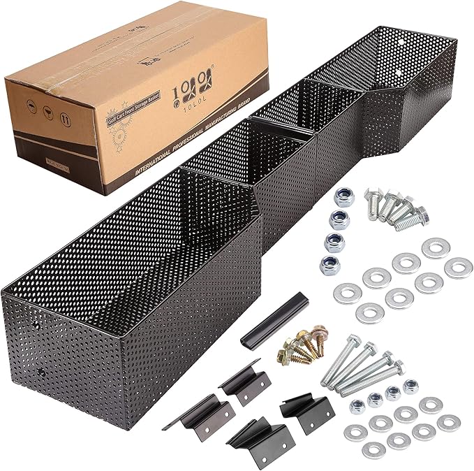 10L0L Golf Cart Front Inner Storage Basket for Club Car Precedent and Club Car DS 2000-UP Models, Large Compartments Dashboard Front Storage Tray Organizer
