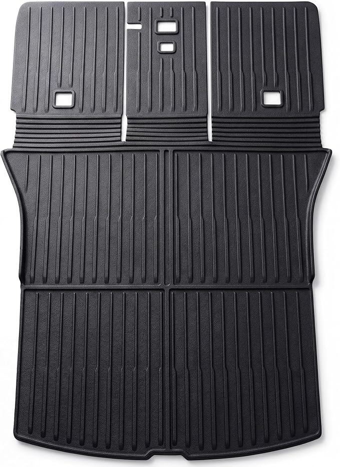 for Tesla Model Y Juniper 5-Seat Rear Trunk Mat with Backrest Mats All-Weather Seat Back Cover Seatback Liner TPE Interior Accessories 2025 2026 New