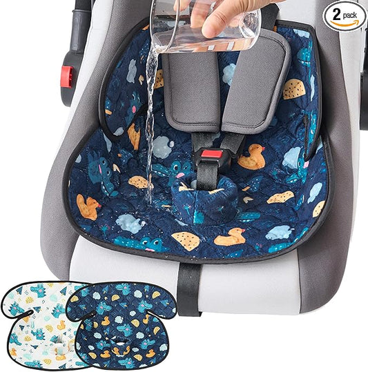 2 Pack Waterproof Piddle Pads Carseat Potty Training Car Seat Protector Waterproof Car Seat Liner Cover to Prevent Pee