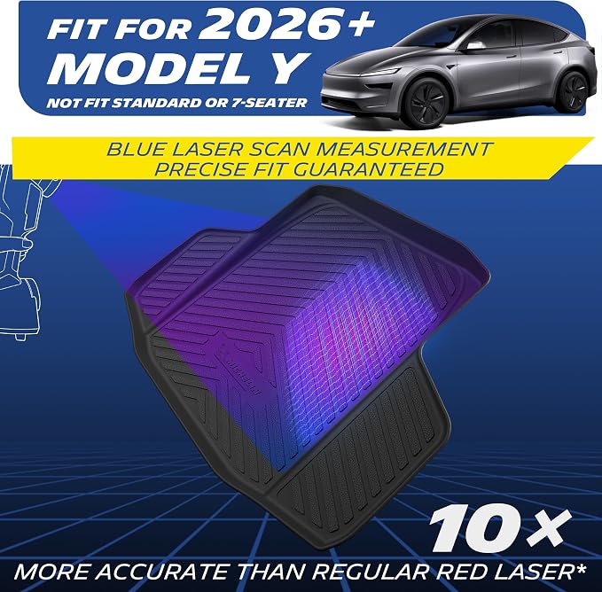 Michelin Vehicle Mat, All-Weather TPE Custom Fit Liner for Tesla Model Y 5 Seat Trunk Mat 2025-2027 (1 Piece), Premier