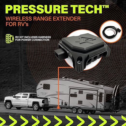 AKTV8 PressureTech™ Range Extender Kit – Bluetooth Signal Booster for RVs and Trailers Using PressureTech TPMS – Easy to Use – (Pack of 1)