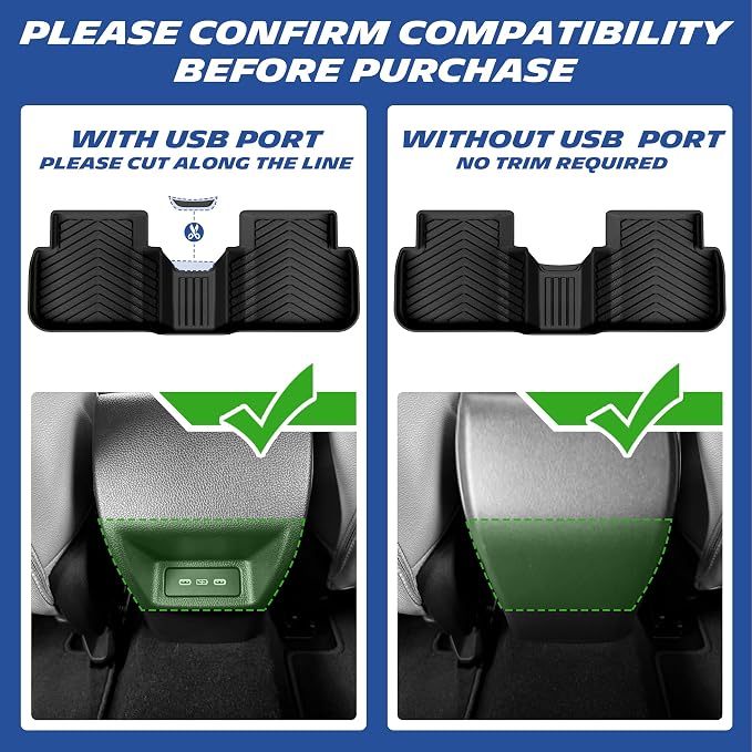 Michelin Vehicle Mats, Premier Series All-Weather TPE Custom Fit Liner for Honda Civic Sedan Hatchback Si (Include Sport) 2022-2026/Acura Integra 2023-2026 Floor Mats(3 Piece), Not Fit Hybrid