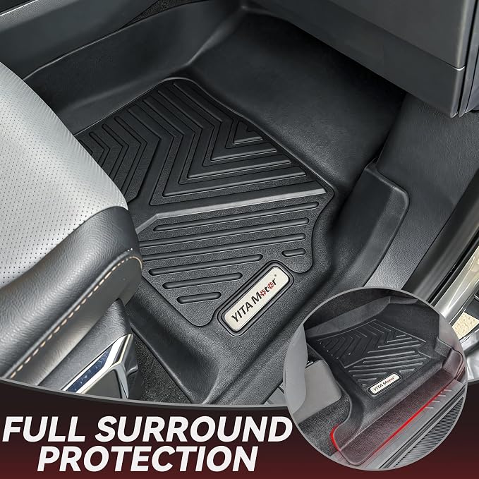 YITAMOTOR Floor Mats Fit for 2017-2025 Mazda CX-5, TPE All Weather Custom Fit Floor Liners for Mazda CX5, 1st & 2nd Row Car Mats Accessories, Black