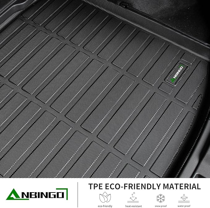 ANBINGO® Cargo Liner for KIA Seltos 2024 2025 2026 TPE All Weather Car Mats Waterproof Non-Slip Mat Full Sets, 2024 2025 2026 Seltos S/LX/EX/X-Line, (Only for U.S.A. and Canada Seltos)