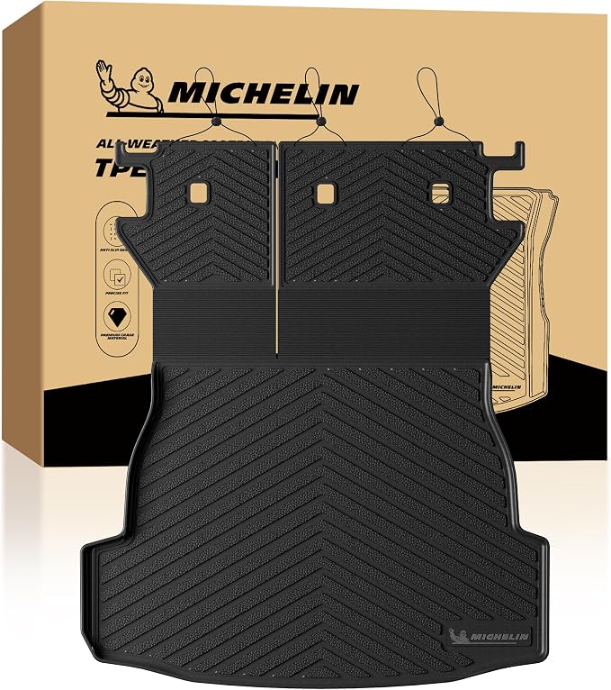 Michelin Vehicle Mats, Premier Series All-Weather TPE Custom Fit Liner for Toyota RAV4 Hybrid 2026-2027 Trunk Mat (1 Piece)