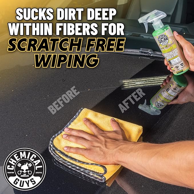 Chemical Guys Professional Grade Premium Microfiber Towels for Cars, Gold, 16" x 16", Ultra-Soft and Scratch-Free Car Detailing Cloths for Trucks, Motorcycles, and More - 24 Pack