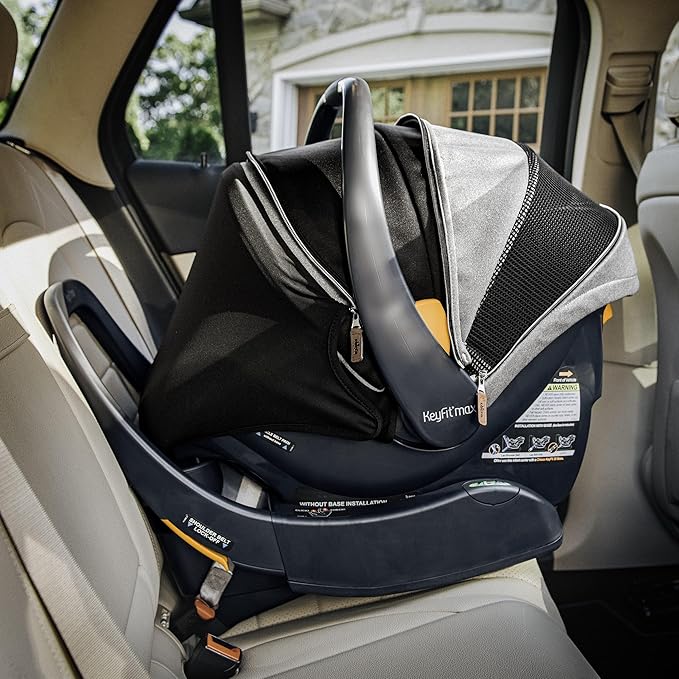 Chicco Bravo Primo ClearTex 3-in-1 Trio Travel System, Bravo Primo Quick-Fold Stroller with KeyFit Max Zip ClearTex Infant Car Seat and Base, Somerset/Black