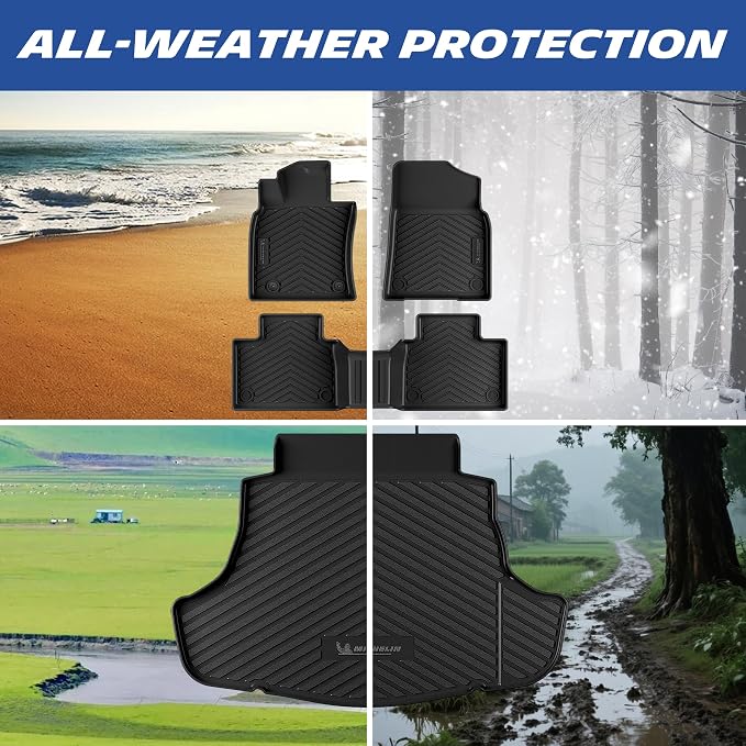 Michelin Floor Mats, Premier Series All-Weather TPE Custom Fit Liner for Toyota Camry 2025-2026 Floor Mats (4 Piece)