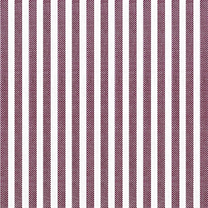 AAAAAcessories D-Shaped Chair Cushions, 2" Thick Dining Chair Pads with Ties and Removable, Machine-Washable Cover, 17" x 16", Set of 2, Pinstripe Red