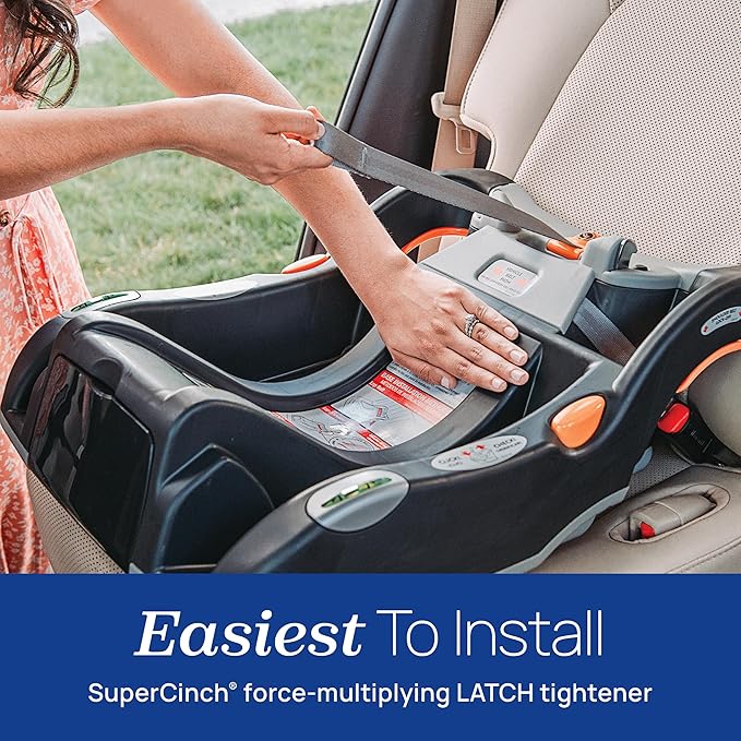 Chicco KeyFit 30 ClearTex Infant Car Seat and Base, Rear-Facing Seat for Infants 4-30 lbs., Includes Infant Head and Body Support, Compatible with Chicco Strollers, Baby Travel Gear, Pewter/Grey