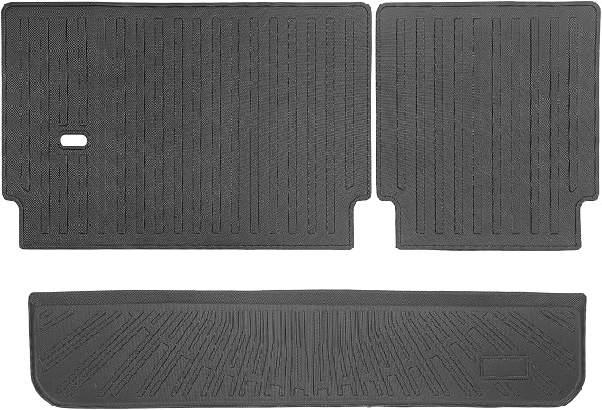 Yakitoko 3D TPE Car Trunk Cargo Liner Mat for Toyota Sequoia 2023-2025 with Backrest Mat Custom Fit All-Weather Waterproof Floor Protection, Heavy Duty & Odorless