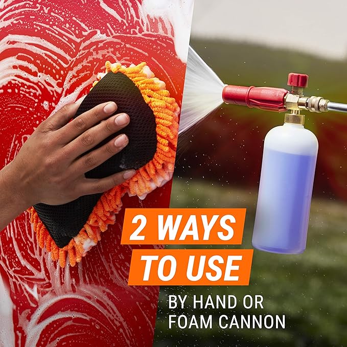 Armor All Car Wash Snow Foam Formula, Cleaning Concentrate Soap for Cars, Truck, and Motorcycles, 50 Fl Oz (Pack of 4)