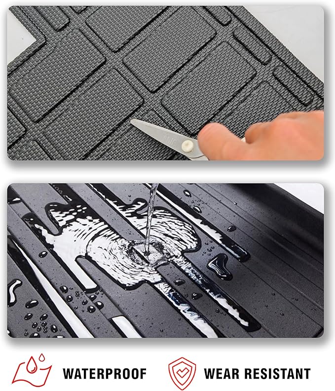 Cargo Liner Compatible with 2020-2025 Cadillac XT6 Trunk Mat Cargo Mat Back Seat Cover Protector (Backrest Mats+Trunk Mat)