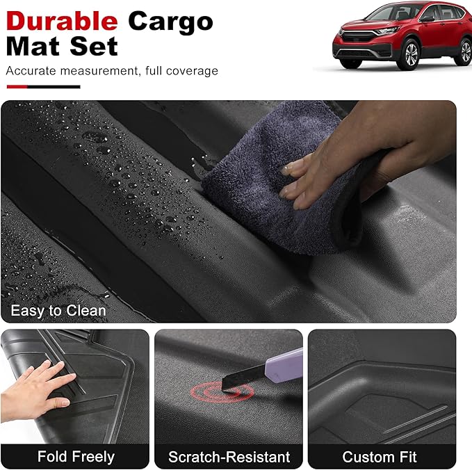 for 2019-2026 Acura RDX Cargo Liner & Backrest Mat: Custom Fit All Weather TPE Anti Skid Waterproof Trunk Liner