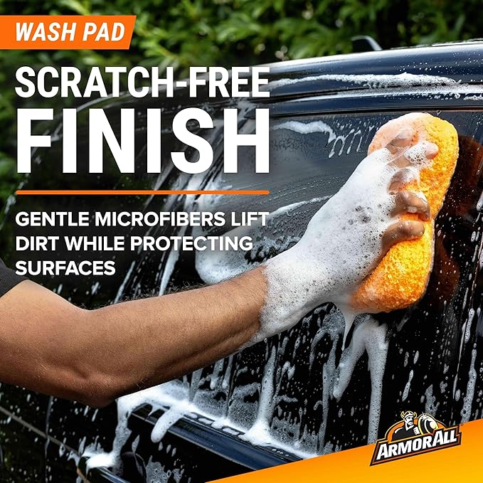 Armor All Premium Car Care Kit, Includes Extreme Tire Shine, Protectant, Multi-Purpose Cleaner, Car Wax & Wash Kit, Glass Cleaner, Car Air Freshener, Tire & Wheel Cleaner and Wash Pad, 8 Count