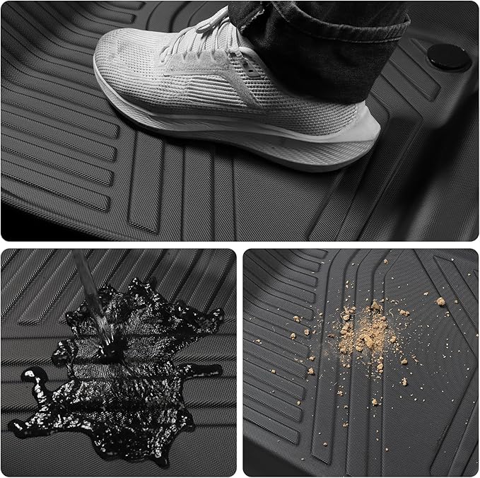 SMABEE Floor Mats Fit for 2024 2025 2026 Honda Prologue & Chevy Blazer EV & 2023-2026 Cadillac Lyriq All Weather Floor Liners for Blazer EV Accessories TPE Car Mats 1st& 2nd Row