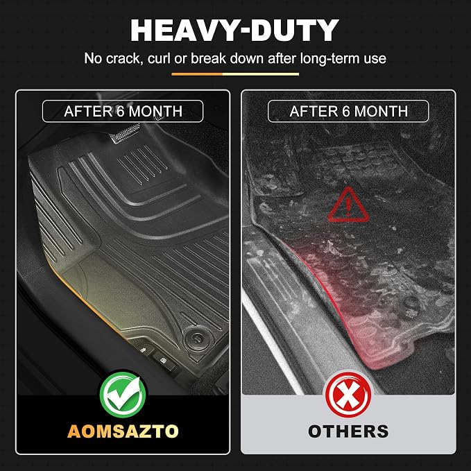 AOMSAZTO Car Floor Mats for Toyota Corolla Sedan 2020-2026,Heavy Duty TPE All Weather Automotive Floor Mats,1st & 2nd Row Full Set Rubber Floor Liners, Anti Skid Car Mats(not fit for Hatchback)-Black