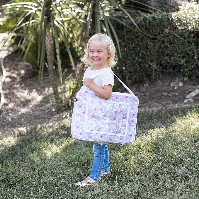 J.L. Childress Disney Baby 3-IN-1 Kids Travel Tray & Tablet Holder - Car Seat Lap Tray Desk for Toddlers, Road Trip Essentials, Car Seat Activity Table, Travel Accessories - Disney Princess