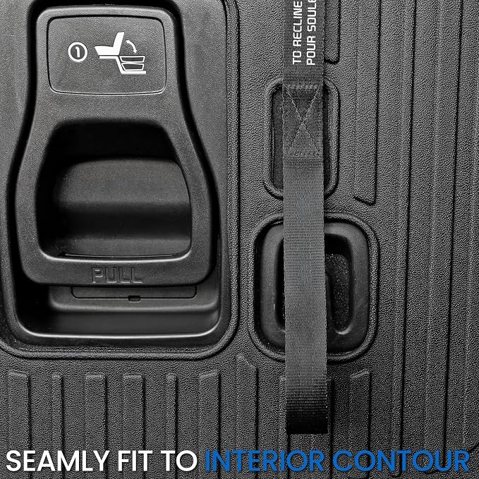 Backrest Mats for 2022-2025 2026 Kia Carnival Fold-in-Floor Use, All Weather TPE 3rd Row Seat Back Covers Trunk Area Accessories (Backrest Mat for 3rd-Row)