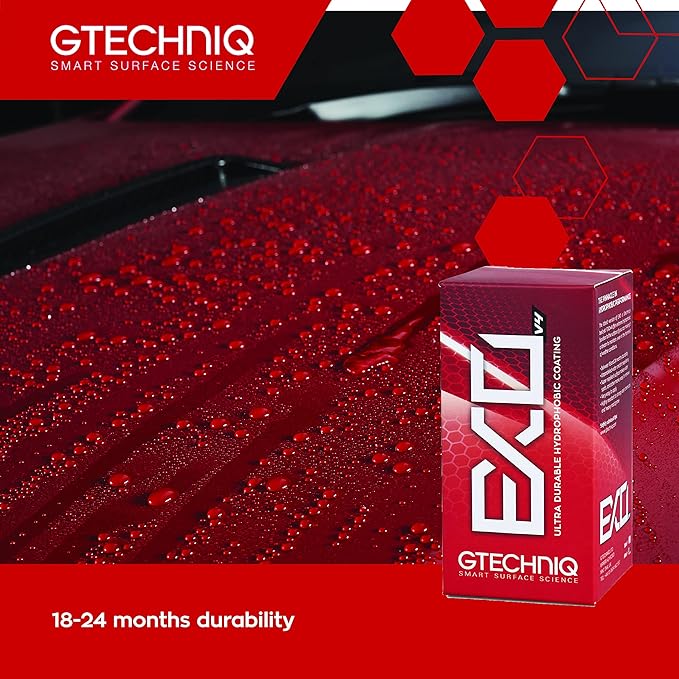 Gtechniq EXO Crystal Hydrophobic 1 fl oz | Extreme Gloss and Hydrophobic Finish, Protects Against Contaminants, Long-Lasting Car Paint Coating