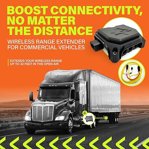 AKTV8 Pressuretech™ Commercial Vehicle Kit – Bluetooth Signal Booster for RVs & Heavy-Duty Trucks and Trailers – Outdoor Signal Enhancer – Use Only with Pressuretech™ TPMS & Onboard Scales