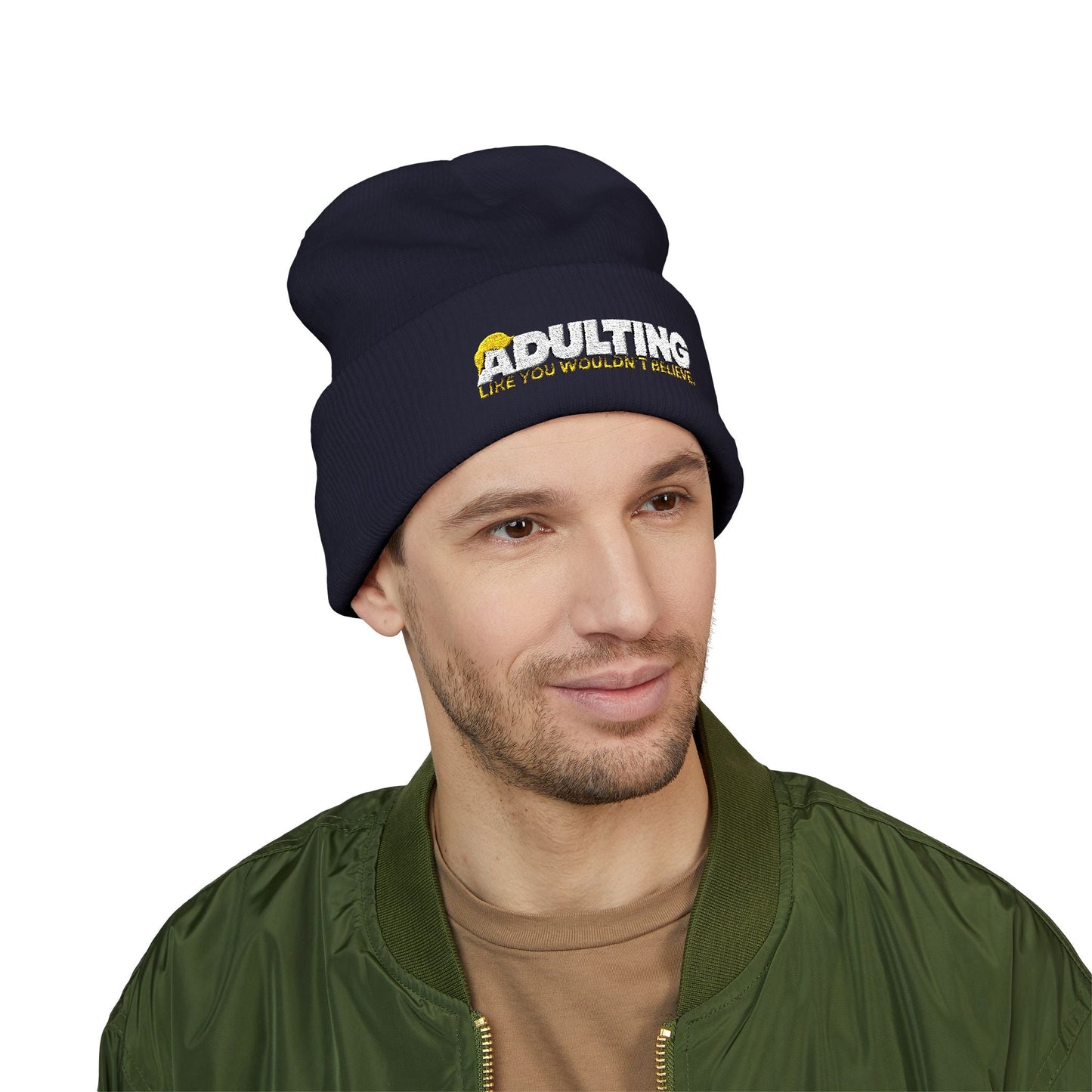 Adulting, Like You Wouldn’t Believe – Cuffed Knit Beanie